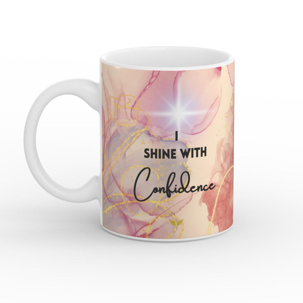 White Glossy Mug Radiant Confidence