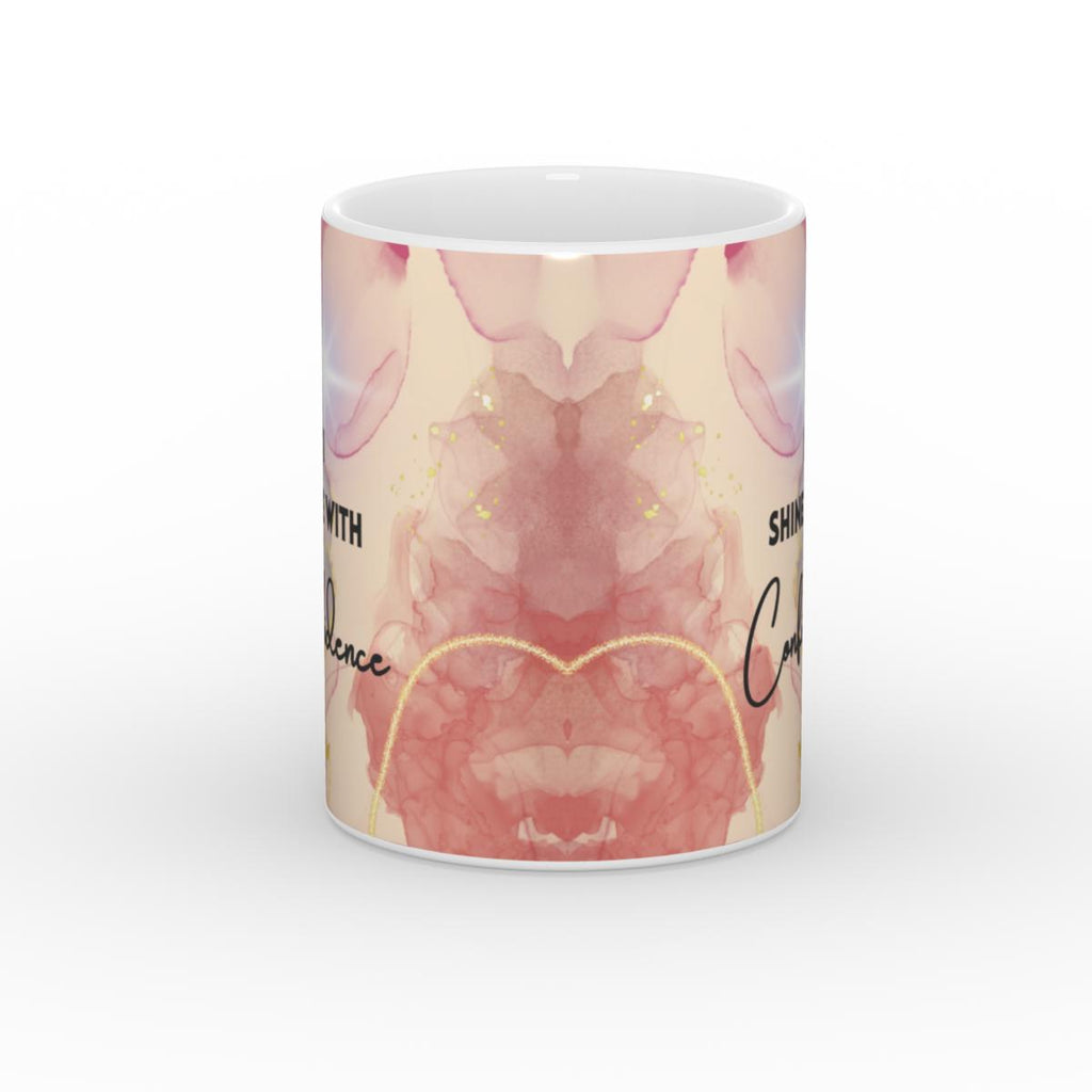 White Glossy Mug Radiant Confidence
