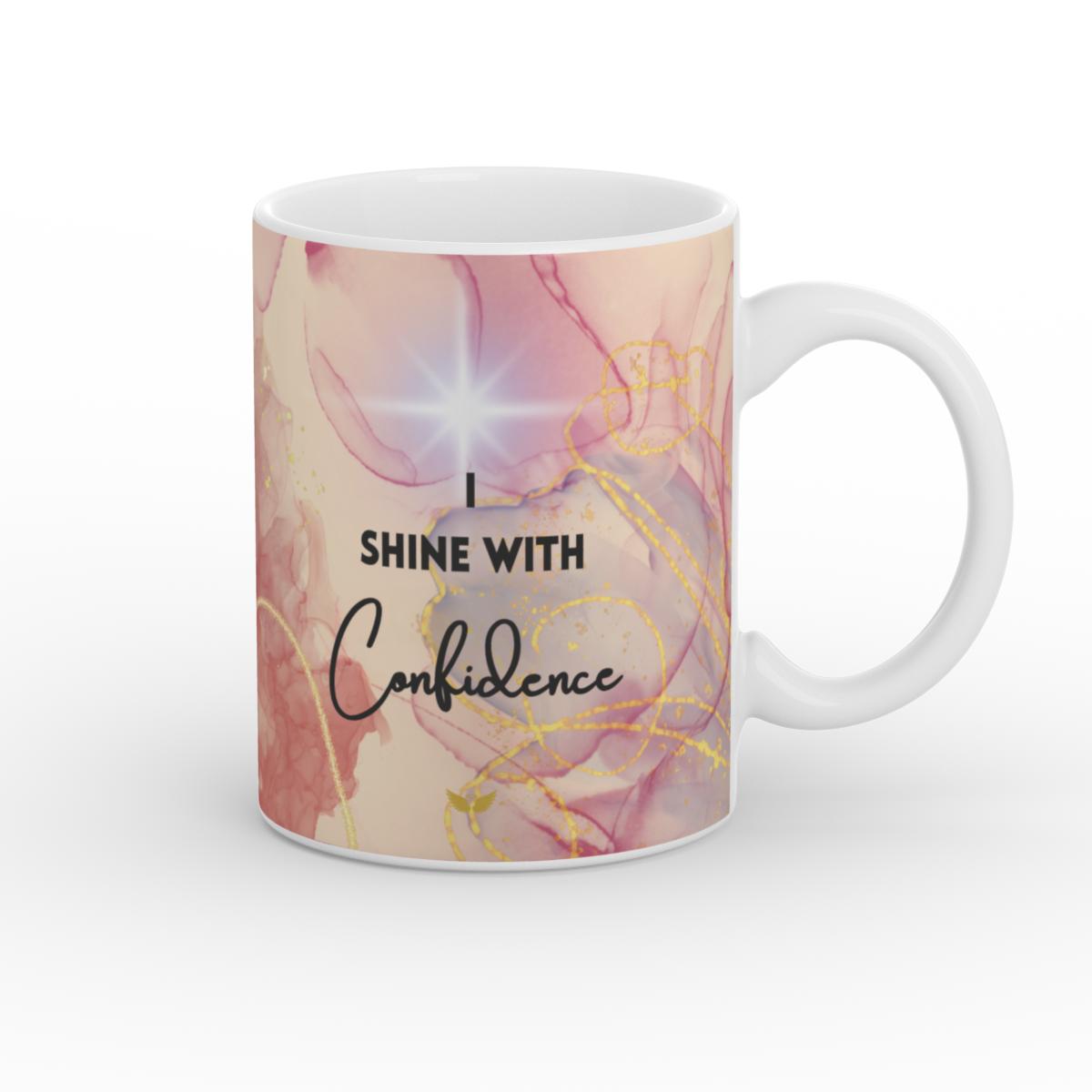 White Glossy Mug Radiant Confidence