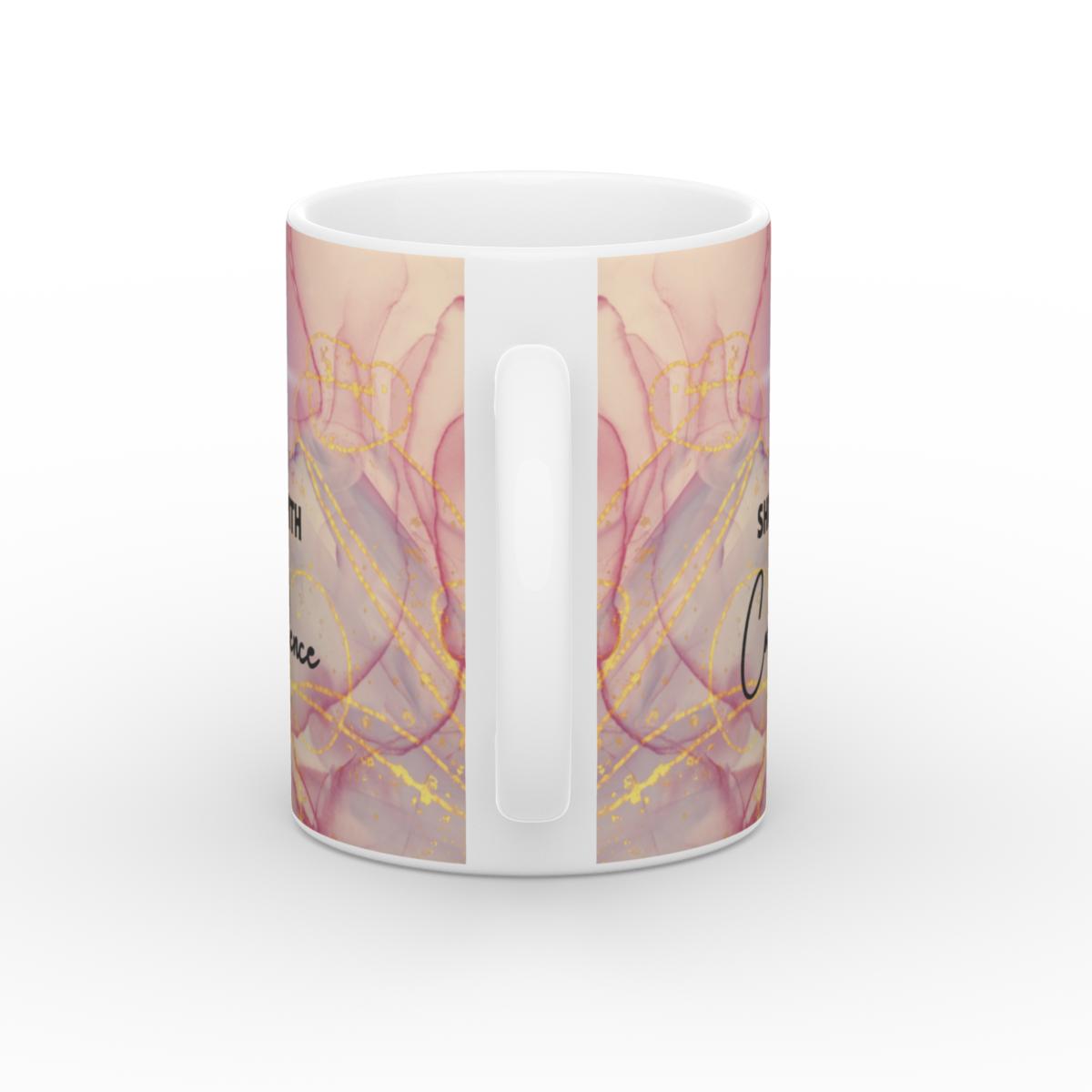 White Glossy Mug Radiant Confidence
