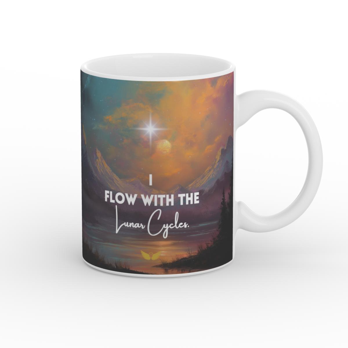 White Glossy Mug Lunar Flow