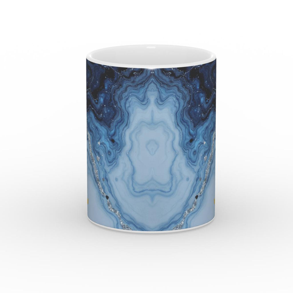 White Glossy Mug Midnight waves