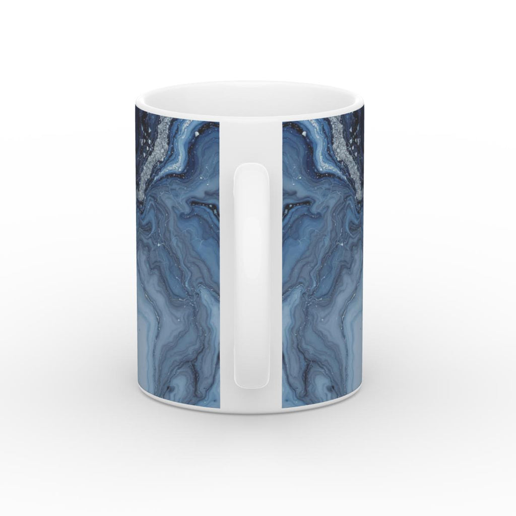 White Glossy Mug Midnight waves