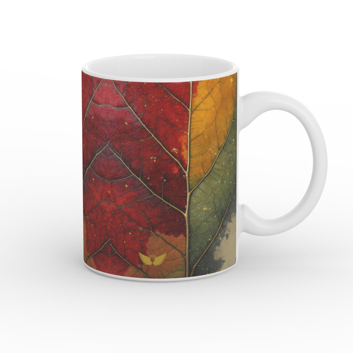 White Glossy Mug Sacred Seasons