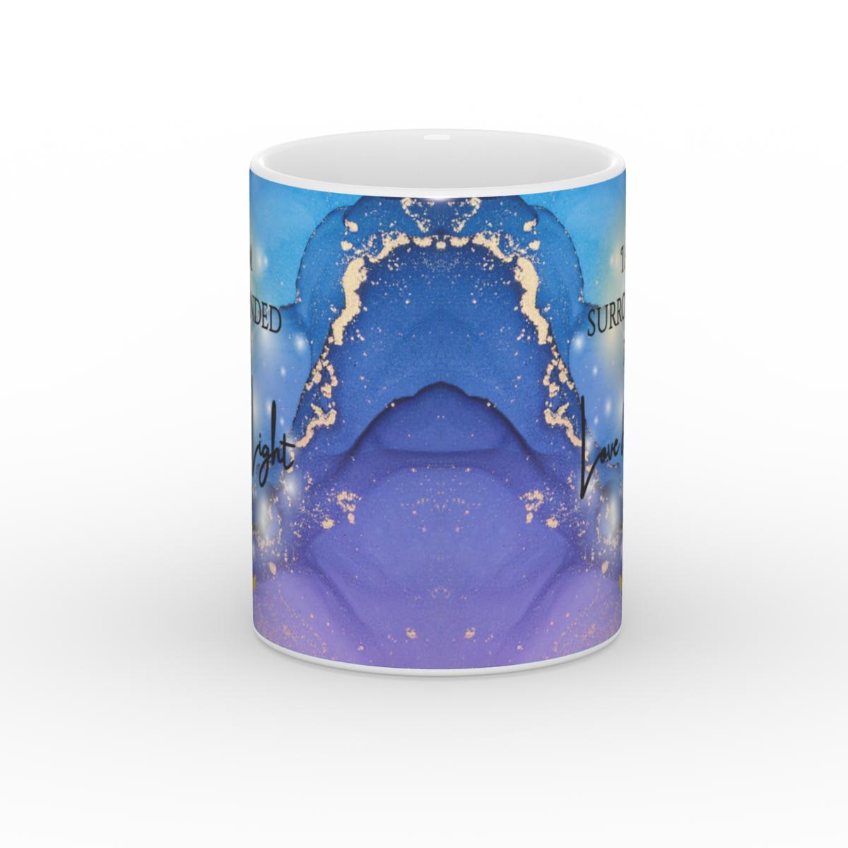 White Glossy Mug Love & light