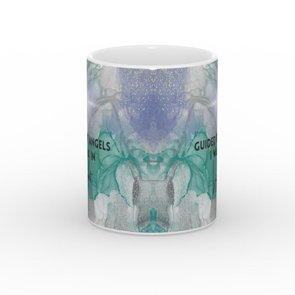 White Glossy Mug Angel light