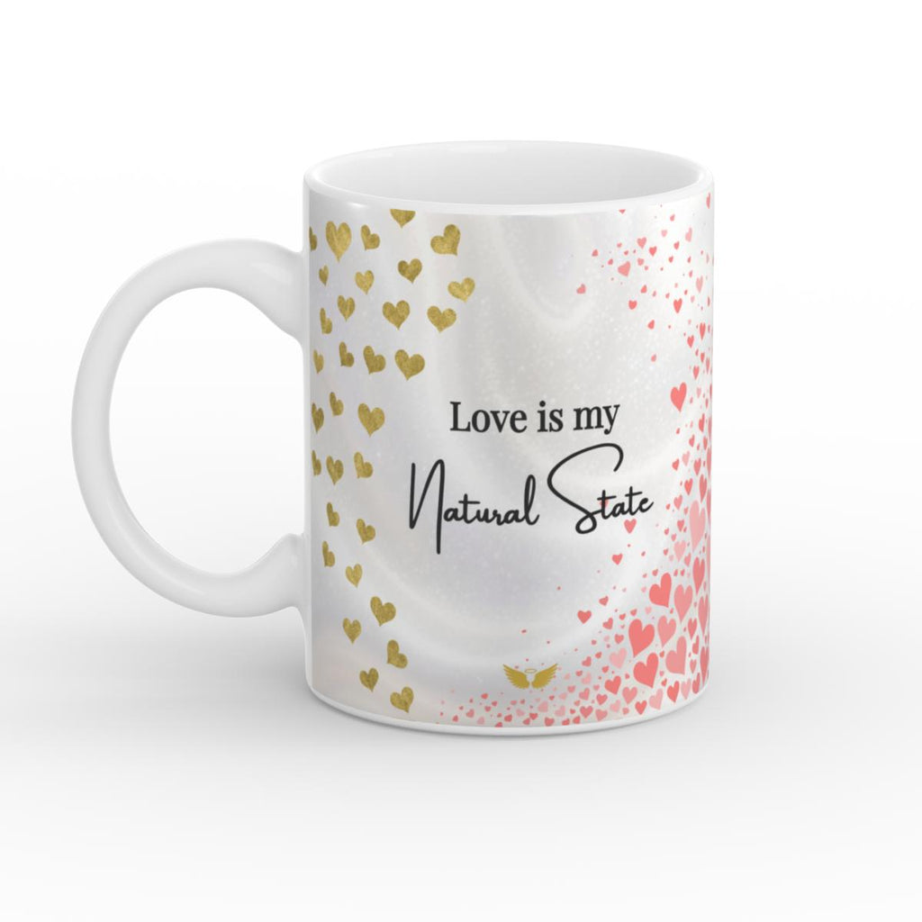 White Glossy Mug Natural Love