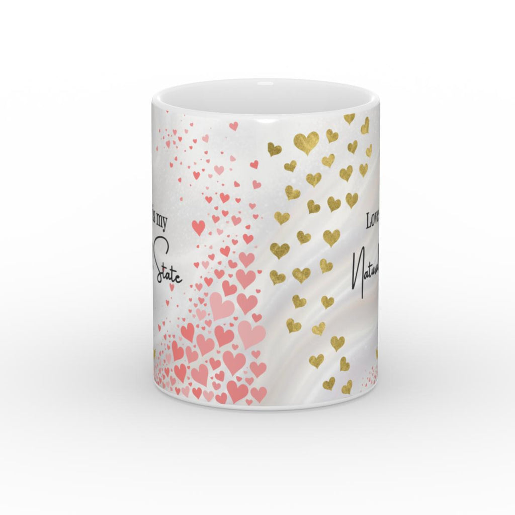 White Glossy Mug Natural Love