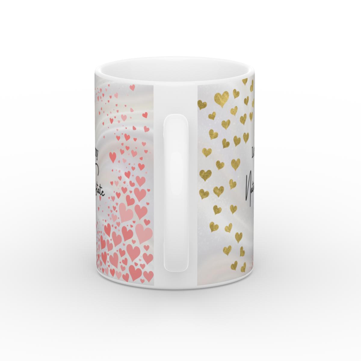 White Glossy Mug Natural Love
