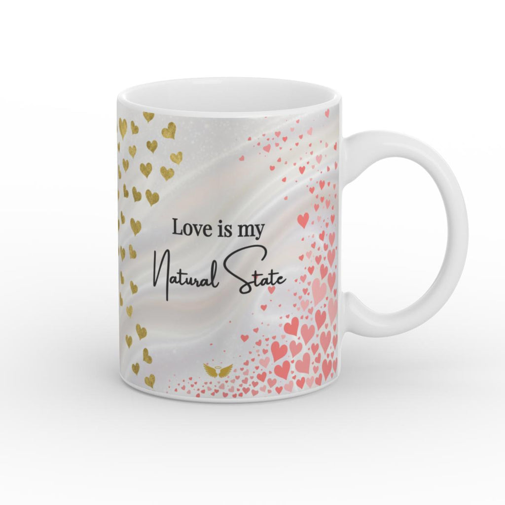 White Glossy Mug Natural Love