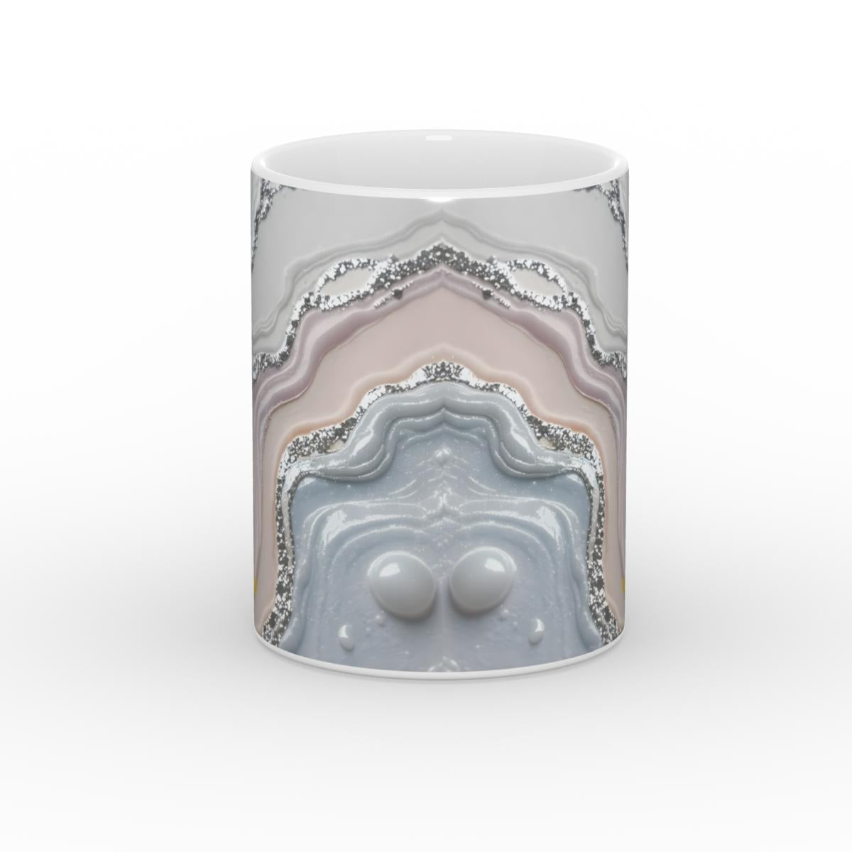 White Glossy Mug Divine Stillness