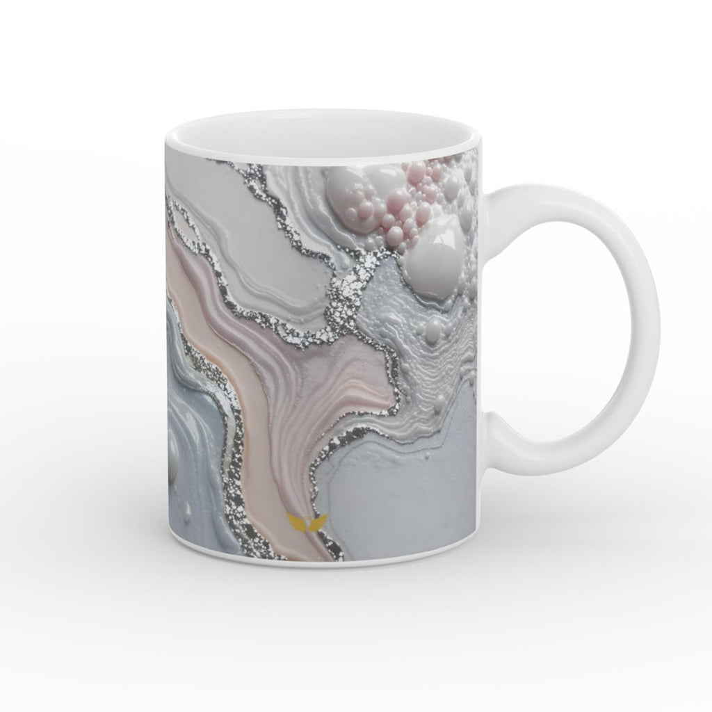 White Glossy Mug Divine Stillness