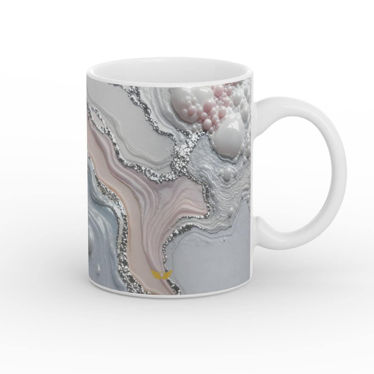 White Glossy Mug Divine Stillness