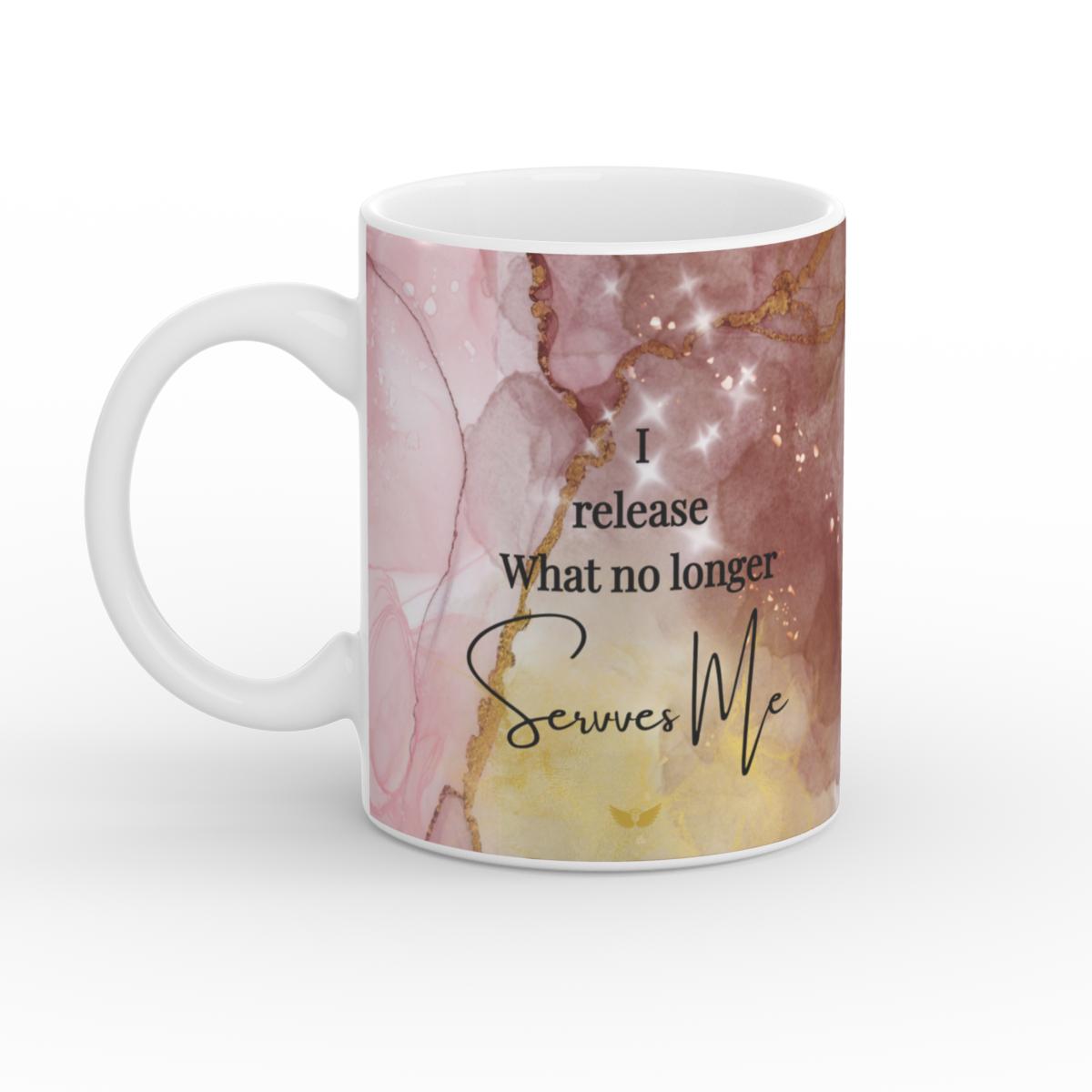 White Glossy Mug Sacred Release