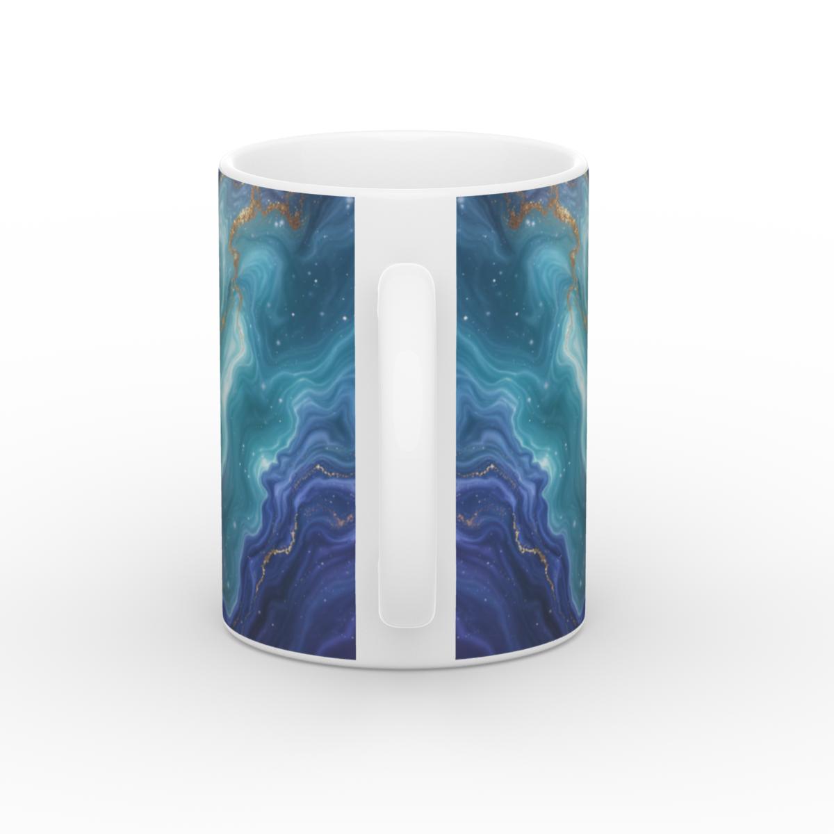 White Glossy Mug Celestial Dreams