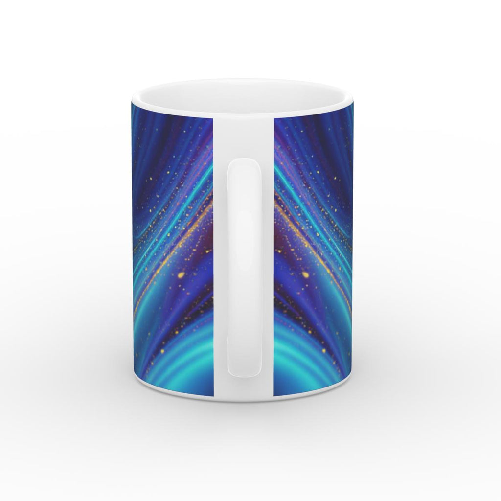 White Glossy Mug Ocean Cosmos
