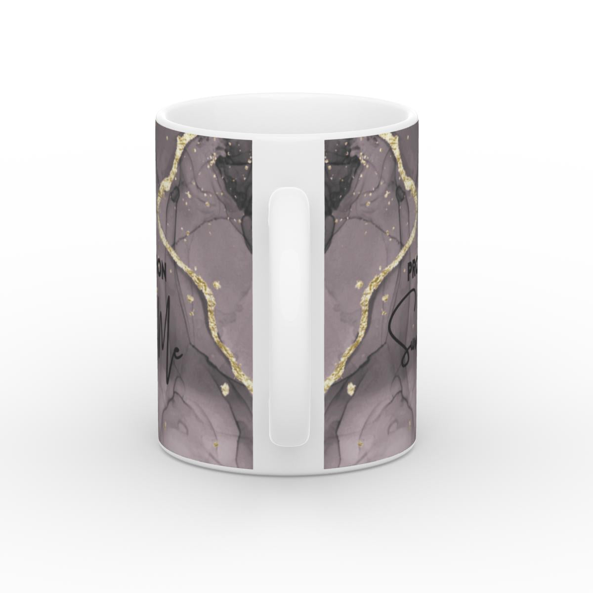 White Glossy Mug Sacred Protection