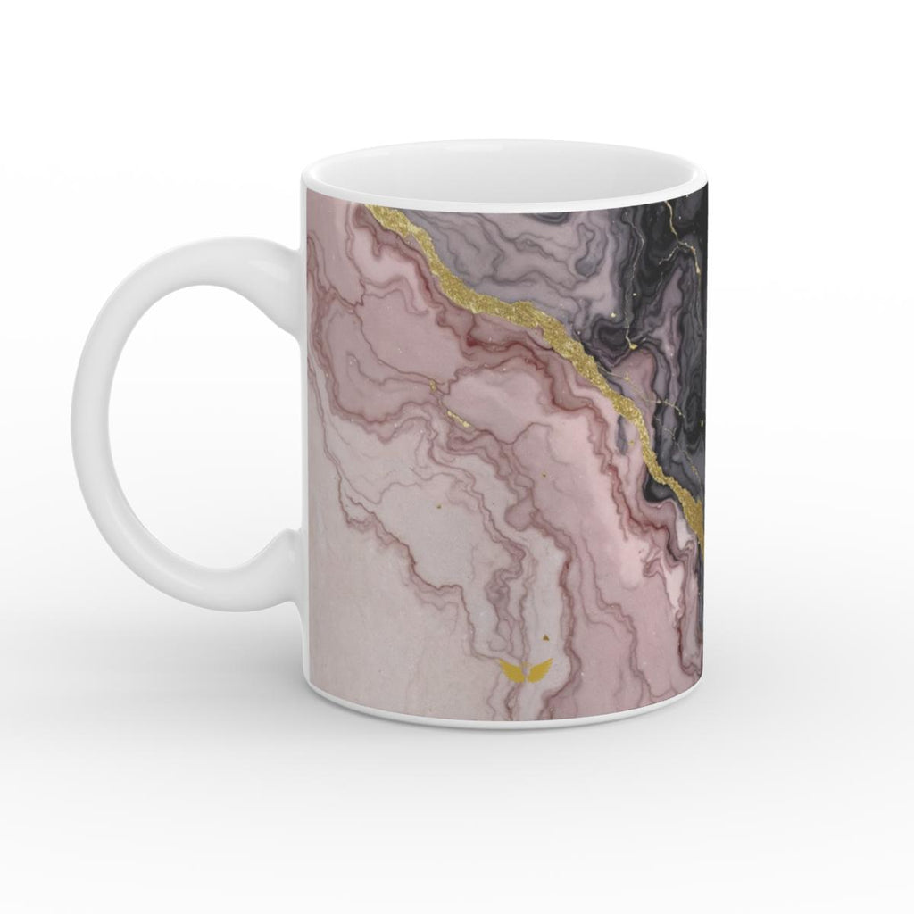 White Glossy Mug Eternal Elegance