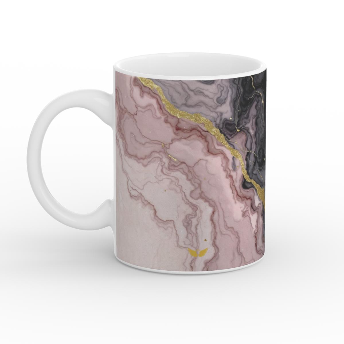White Glossy Mug Eternal Elegance