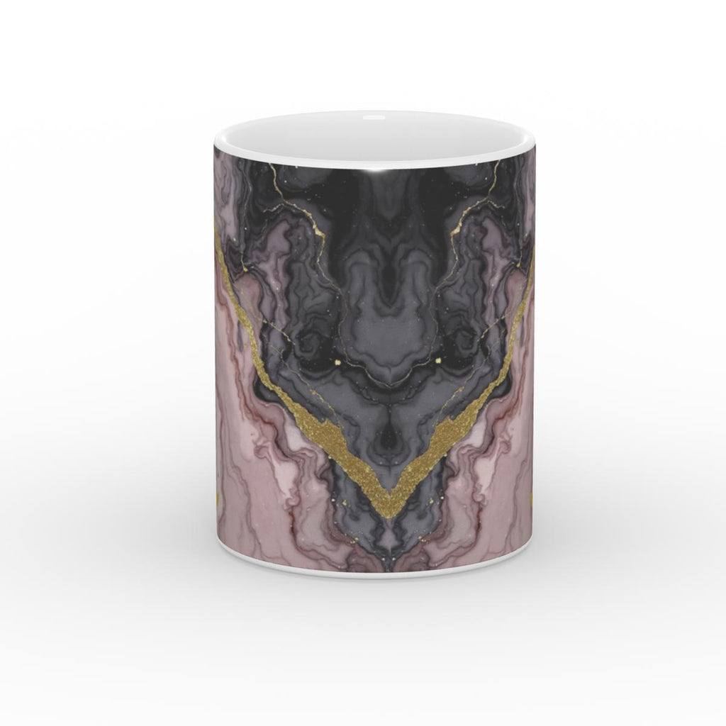 White Glossy Mug Eternal Elegance