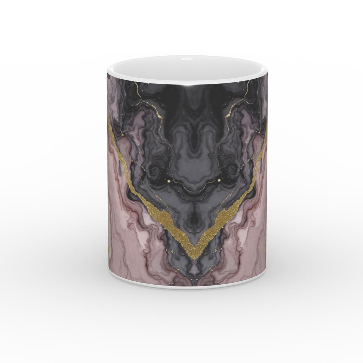 White Glossy Mug Eternal Elegance