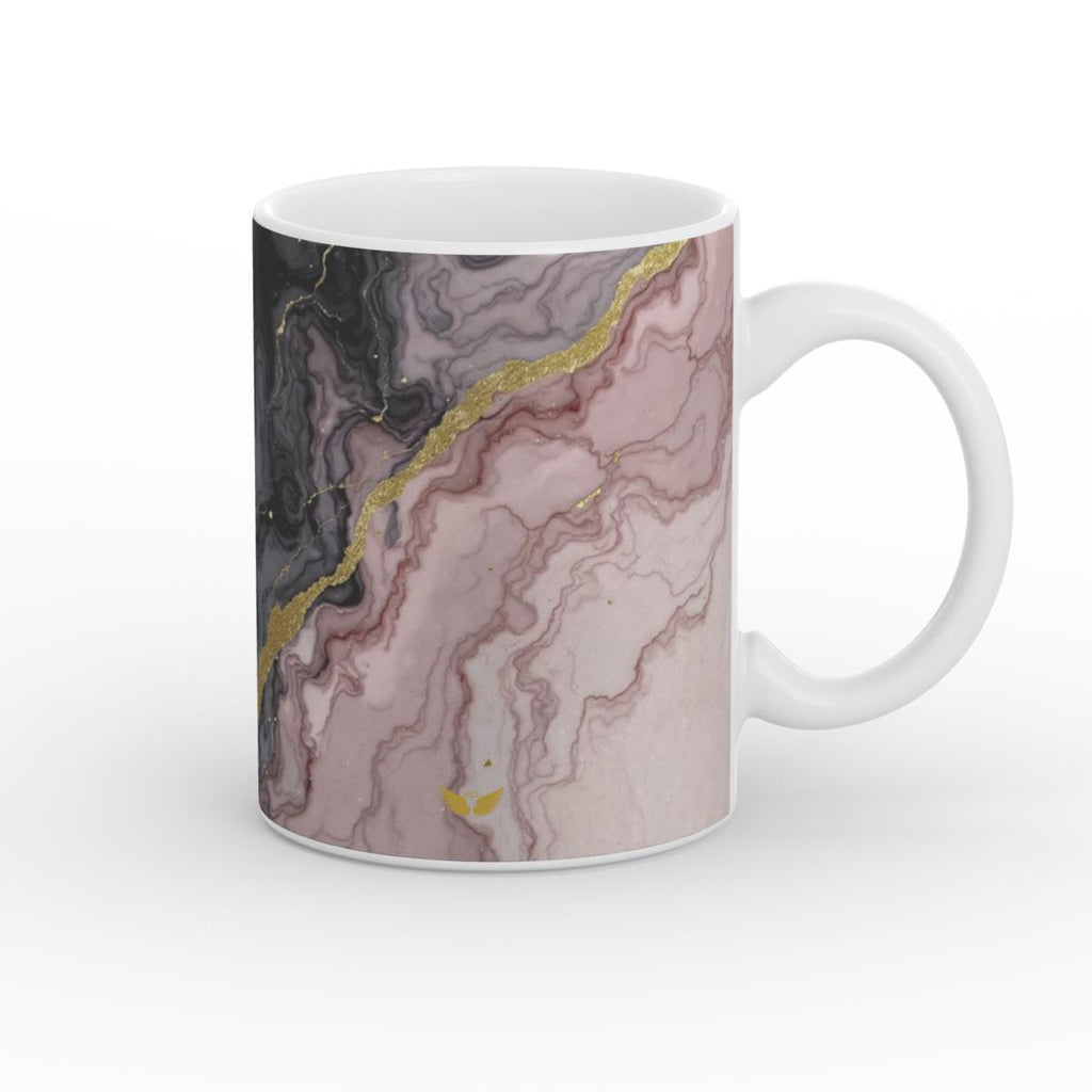 White Glossy Mug Eternal Elegance