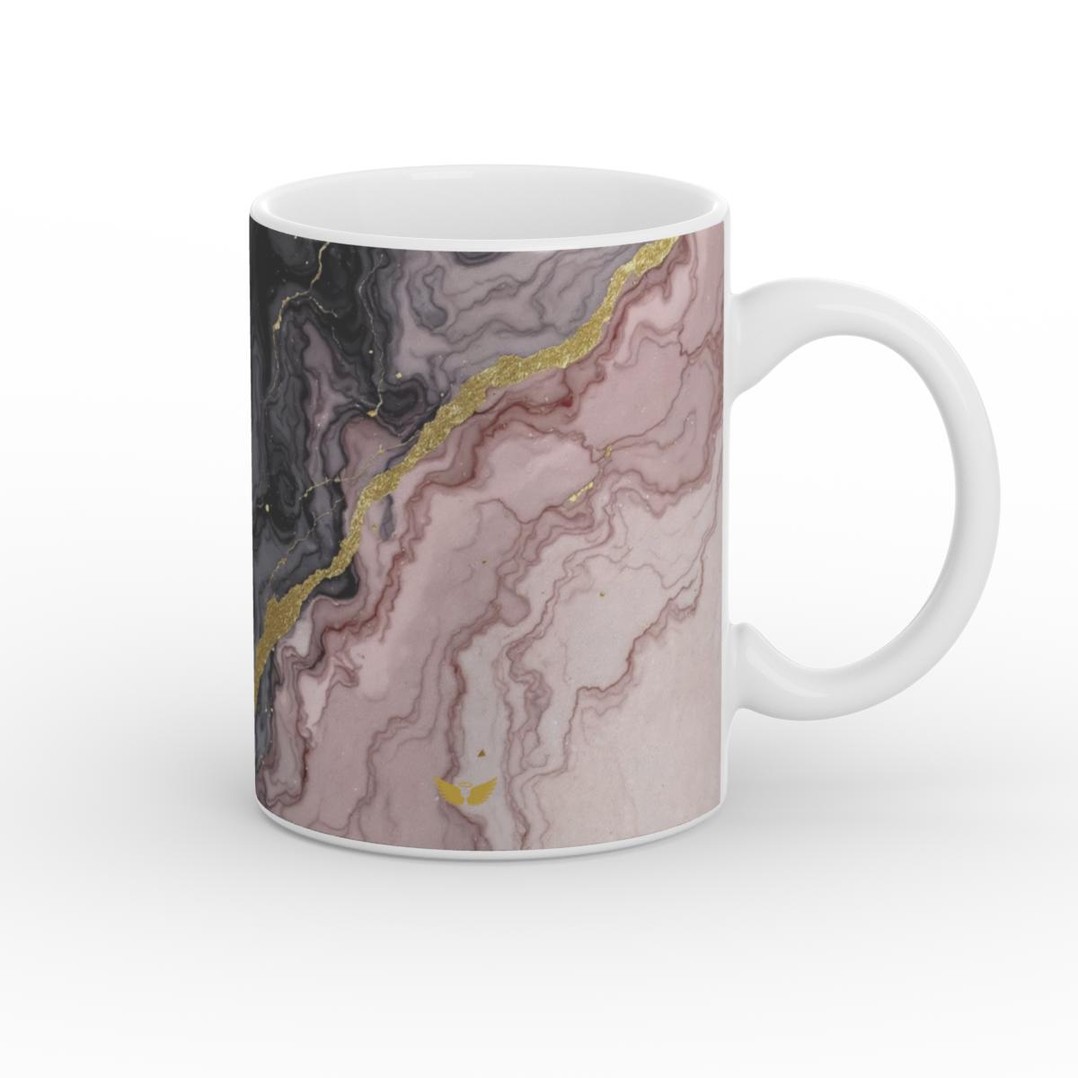 White Glossy Mug Eternal Elegance