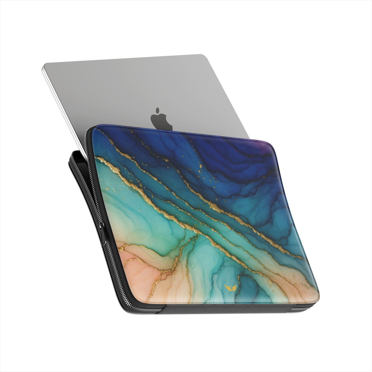 Premium Laptop Sleeve Ocean Gold