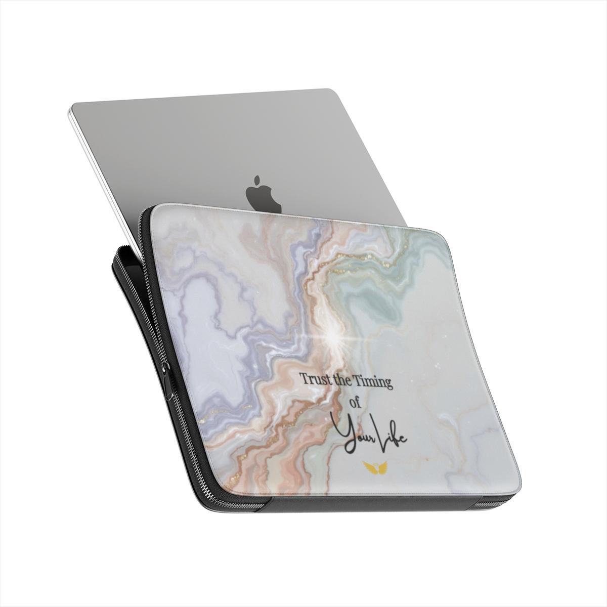 Premium Laptop Sleeve Trust the Timing