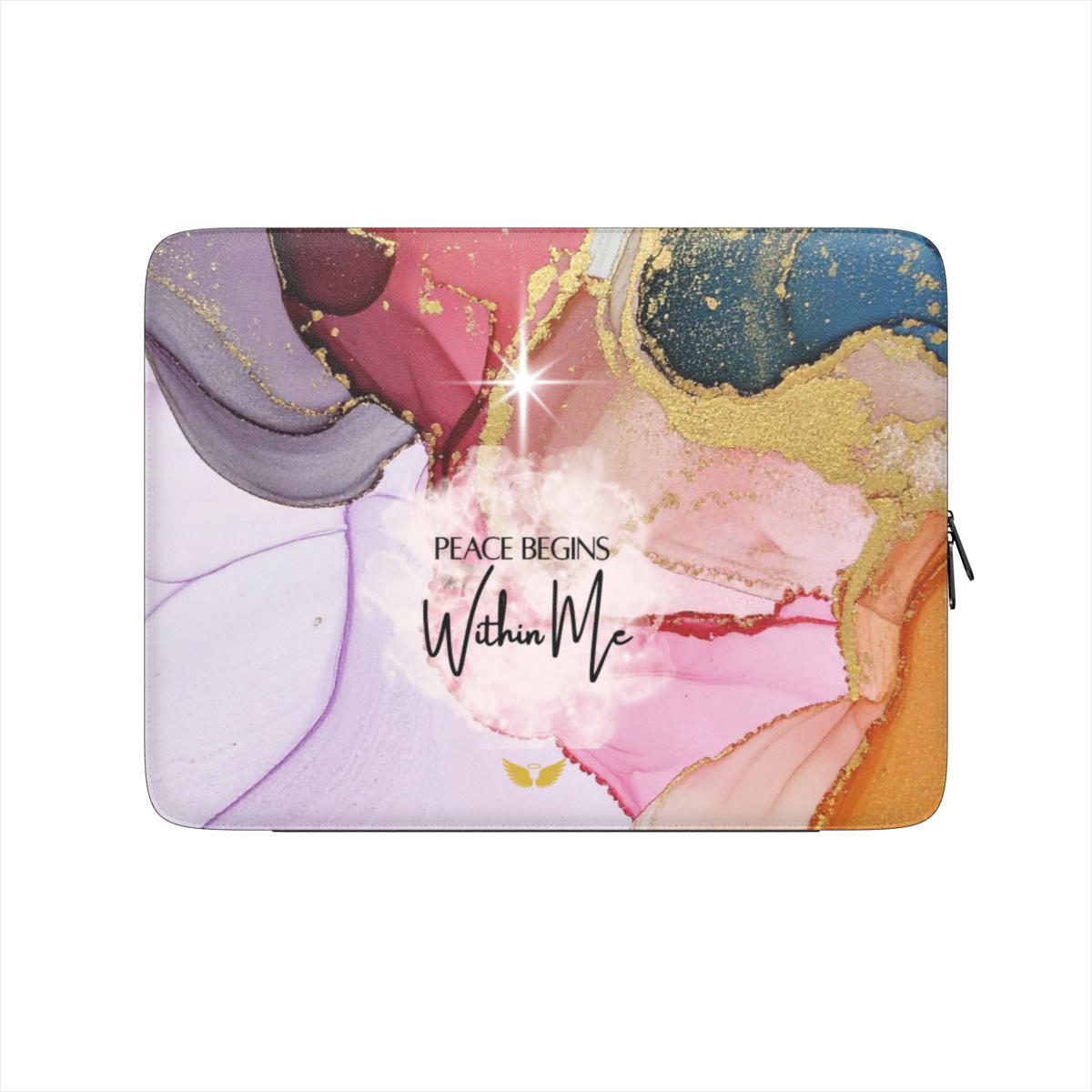 Premium Laptop Sleeve Peace Begins Within
