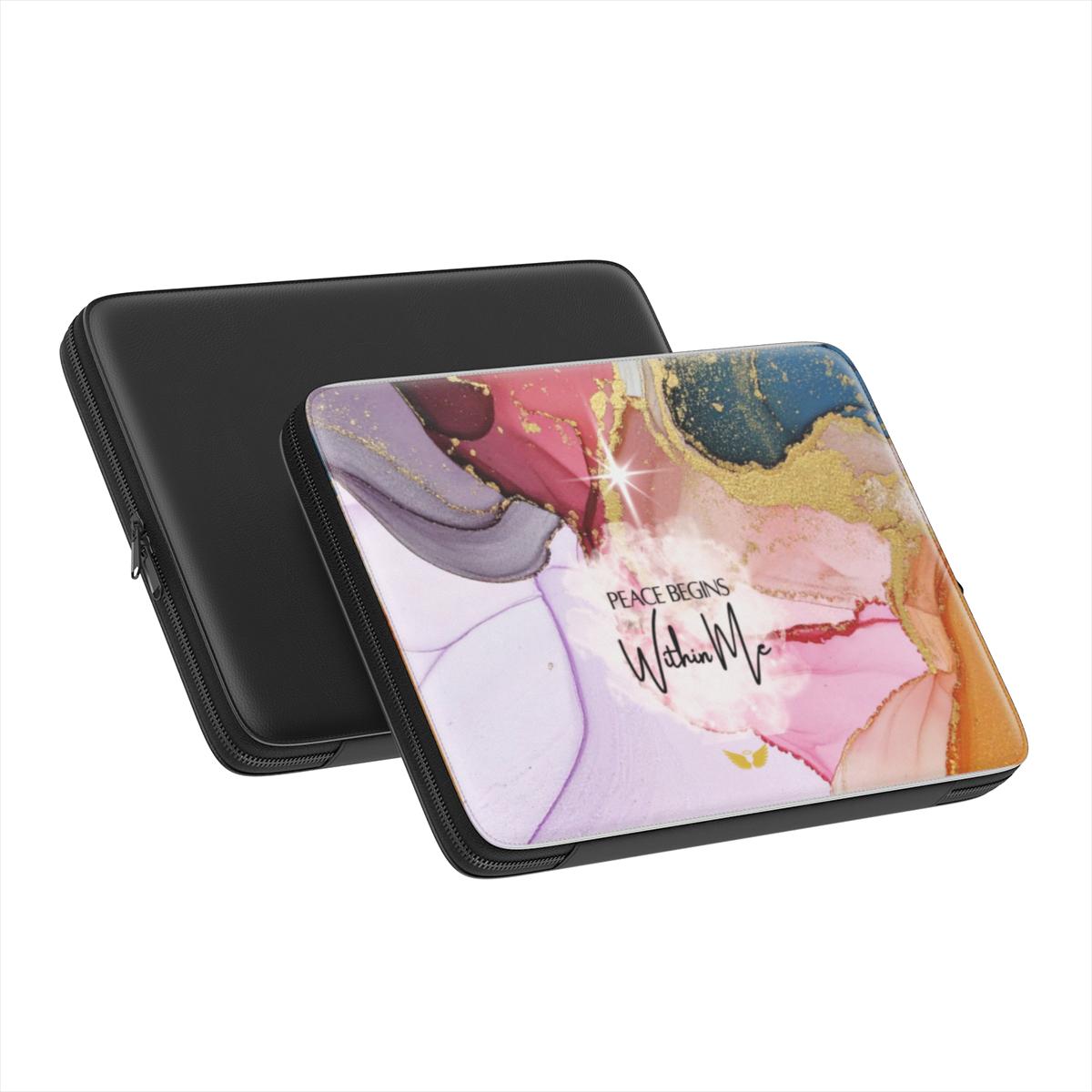 Premium Laptop Sleeve Peace Begins Within