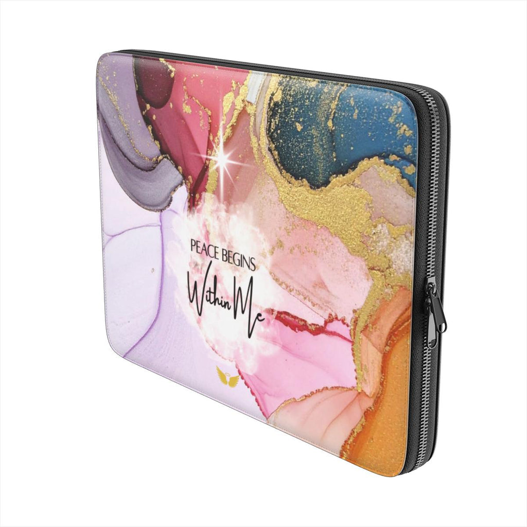 Premium Laptop Sleeve Peace Begins Within