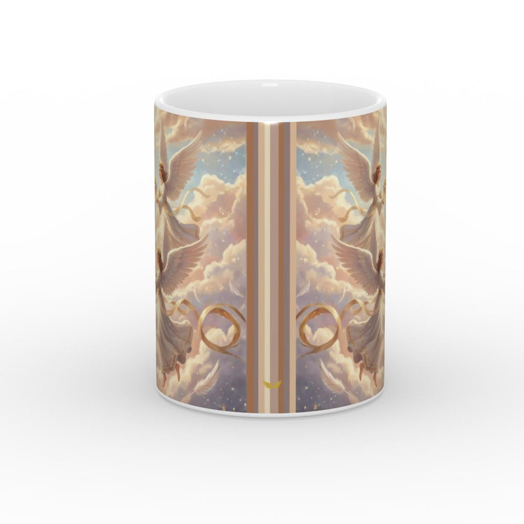 Heavenly Gift Exchange White Glossy Mug