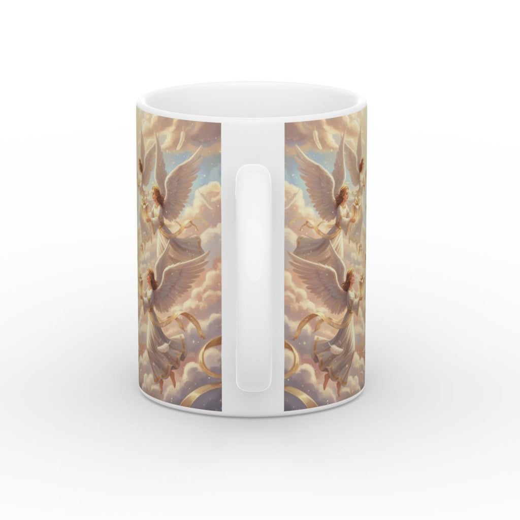 Heavenly Gift Exchange White Glossy Mug