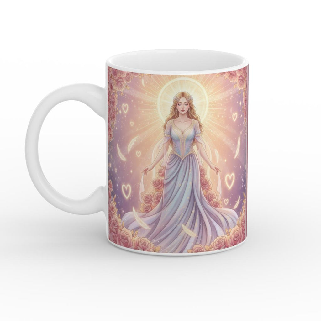 Goddess of Love & Light White Glossy Mug
