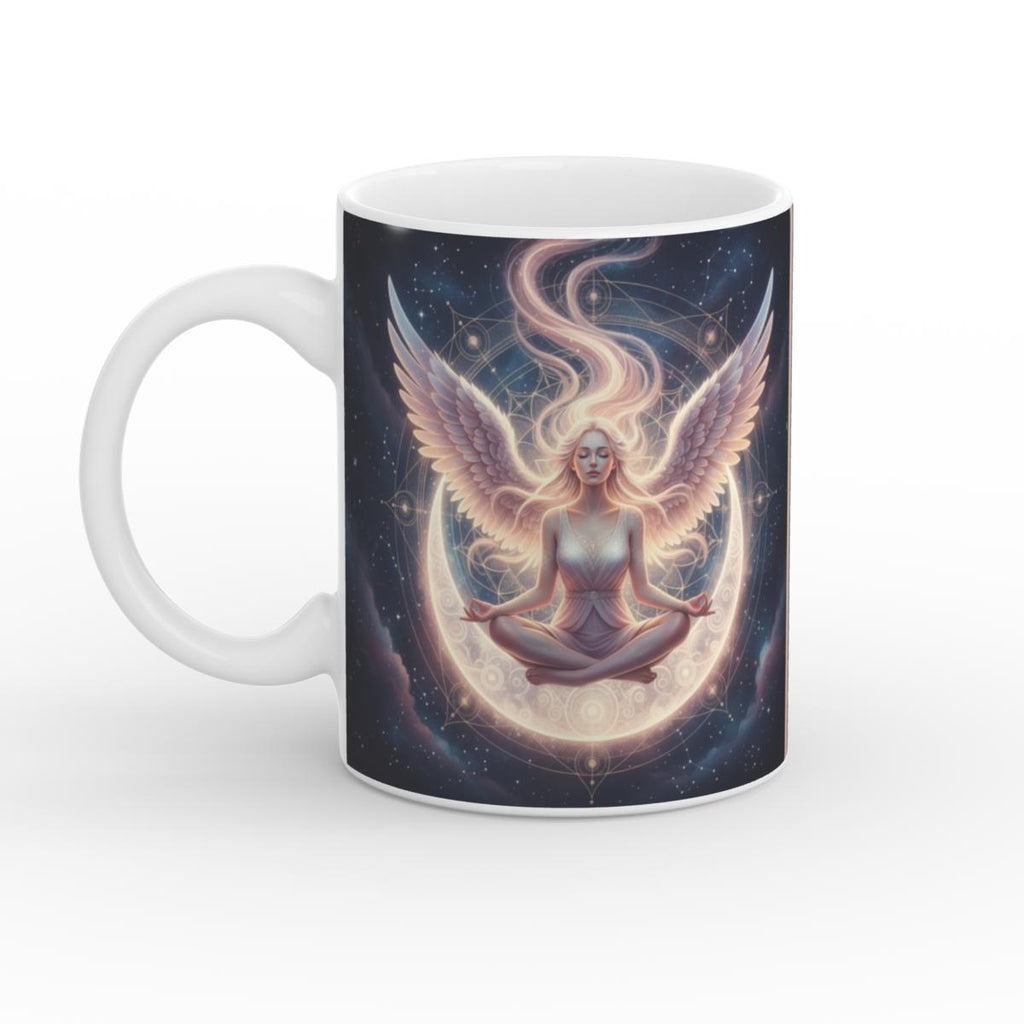 Celestial Meditation Princess White Glossy Mug