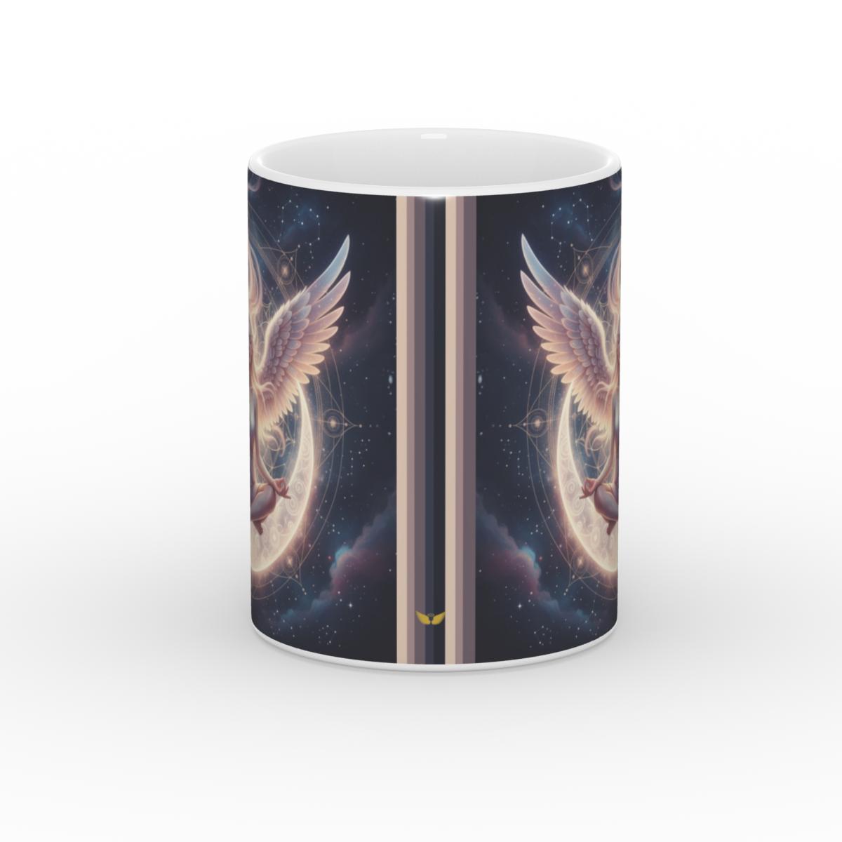 Celestial Meditation Princess White Glossy Mug