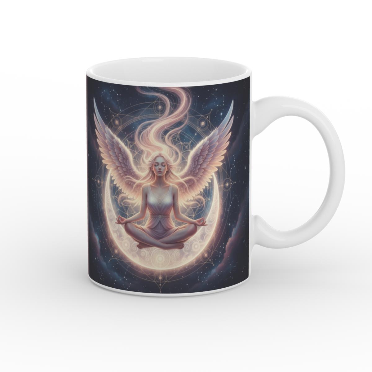 Celestial Meditation Princess White Glossy Mug
