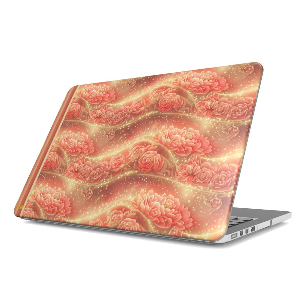 Golden Ember Blooms MacBook Case
