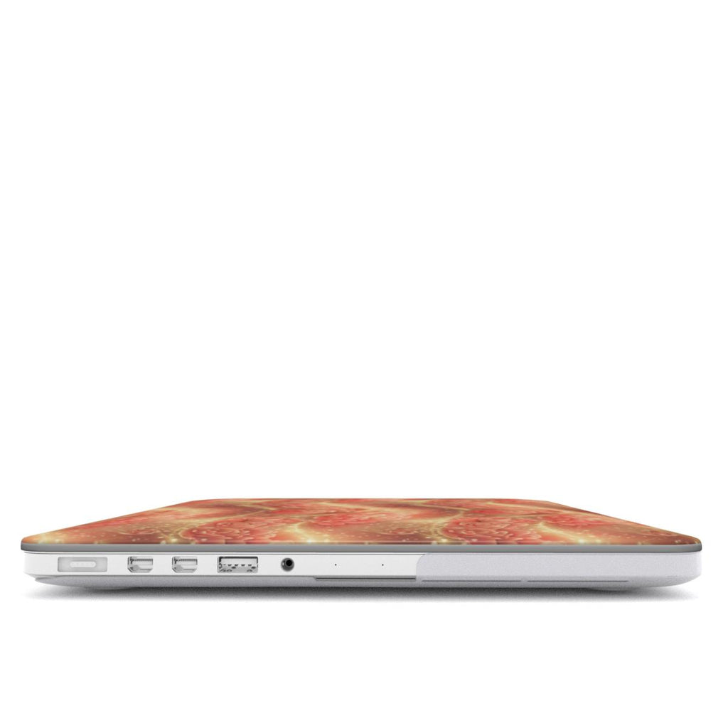 Golden Ember Blooms MacBook Case