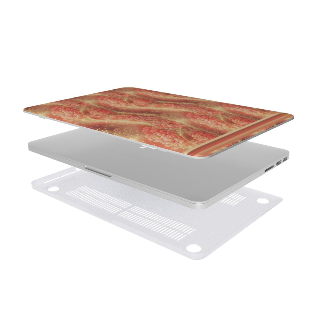 Golden Ember Blooms MacBook Case