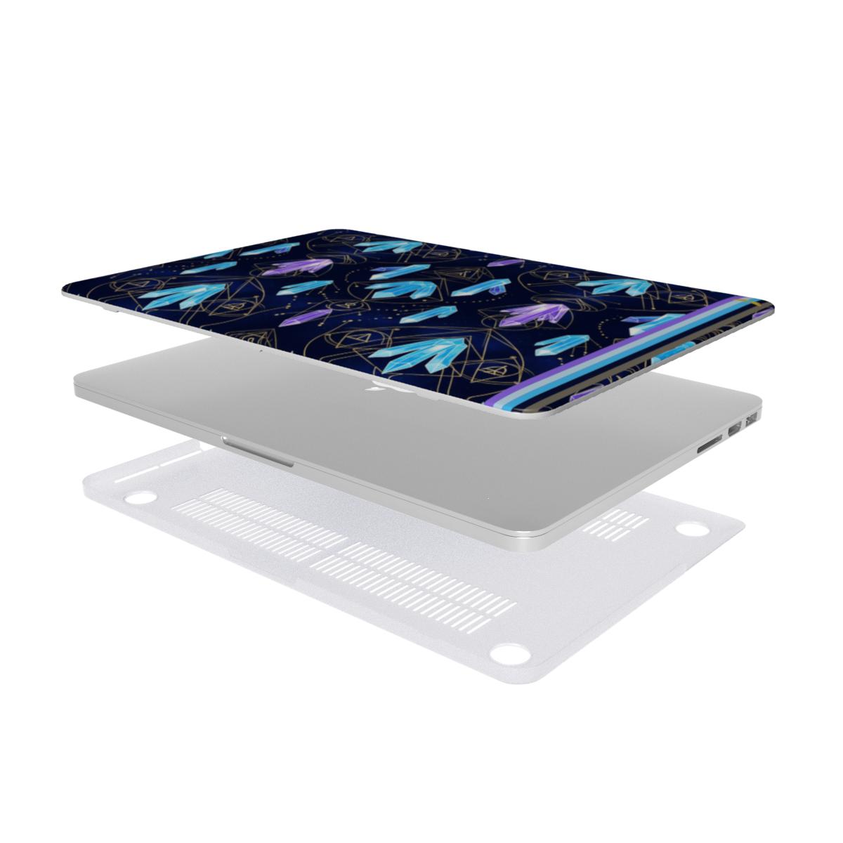 Crystals and Light Codes MacBook Case
