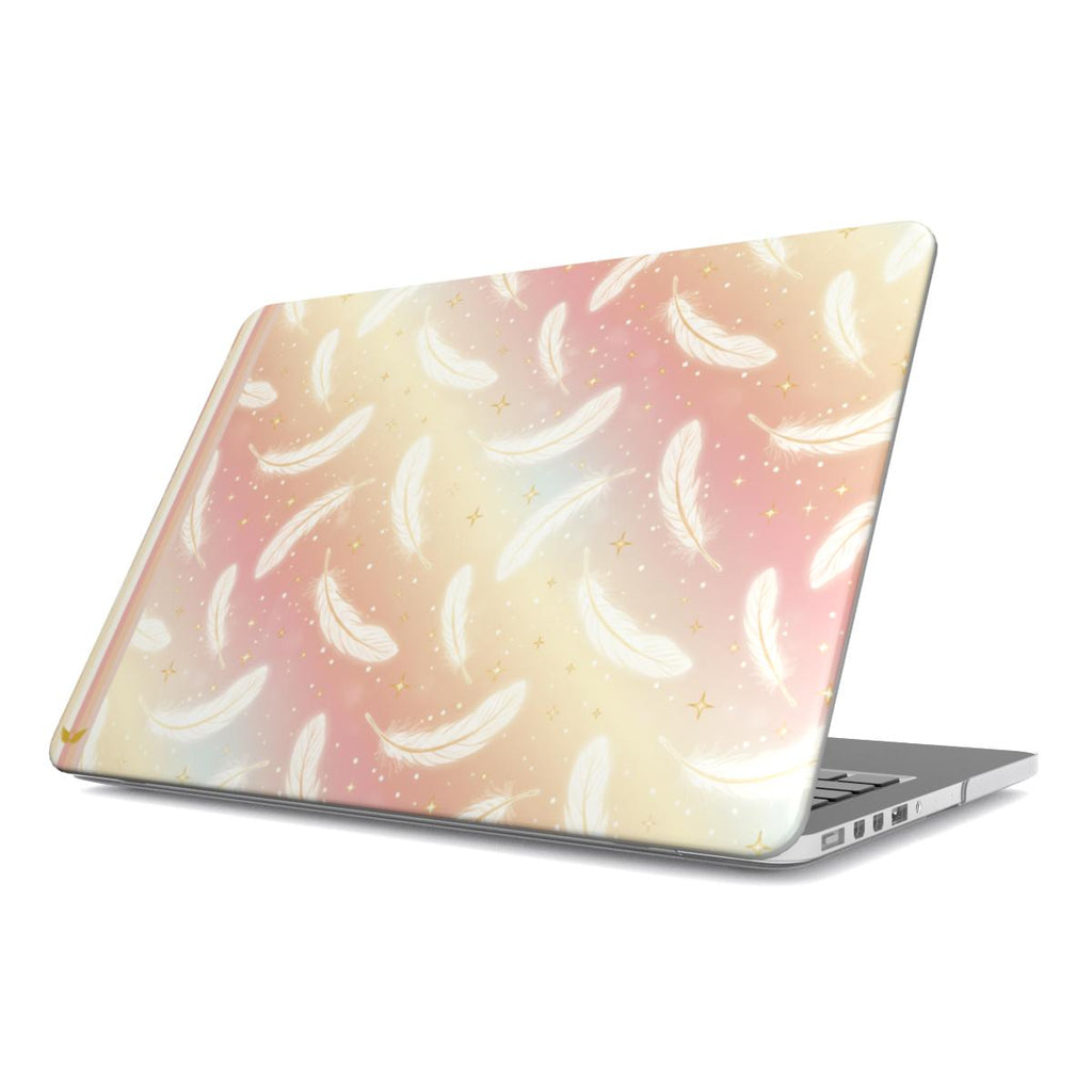 Golden Aura Feathers MacBook Case