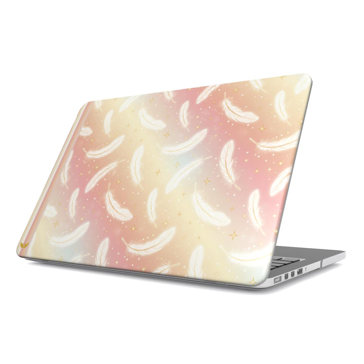 Golden Aura Feathers MacBook Case