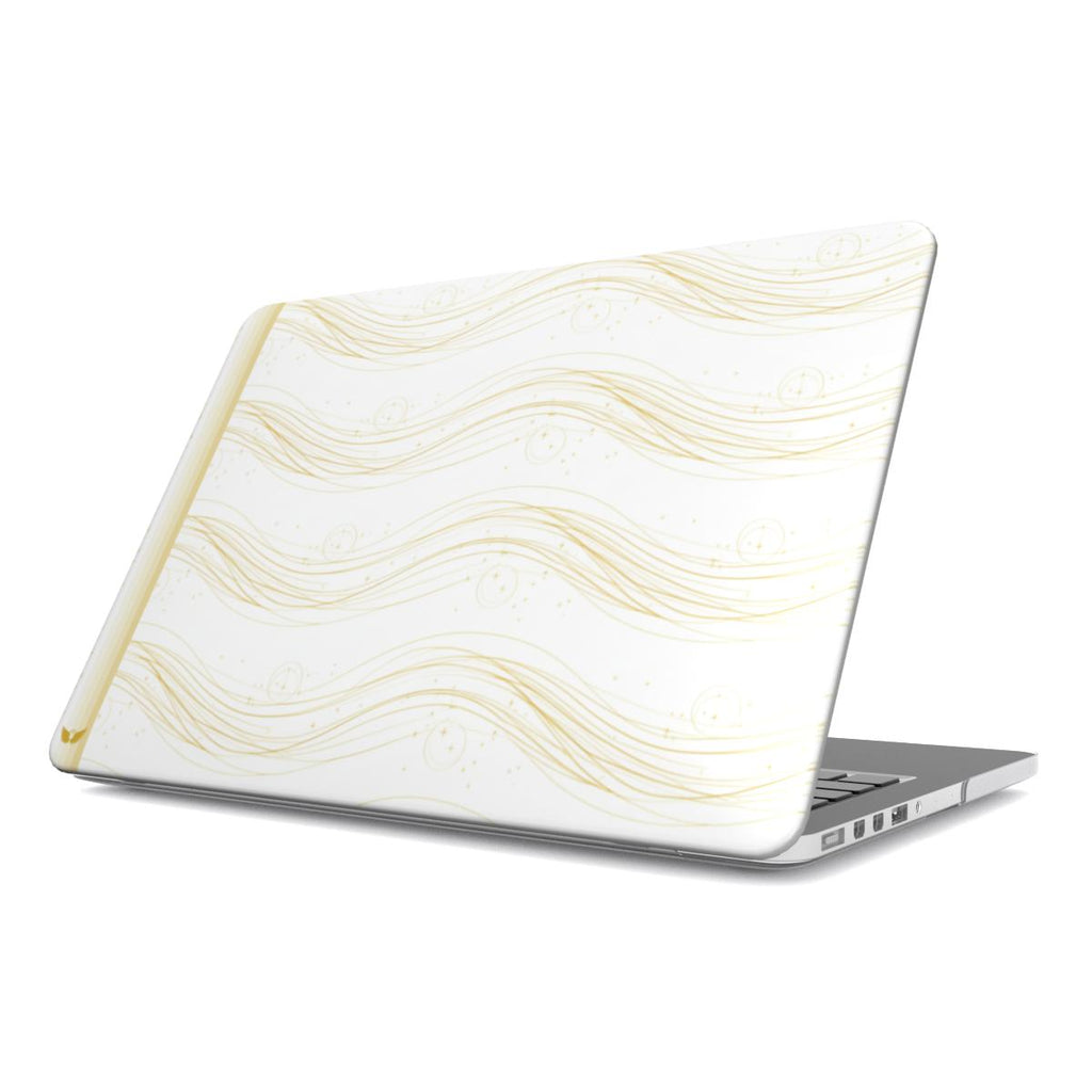 Golden Energy Lines MacBook Case