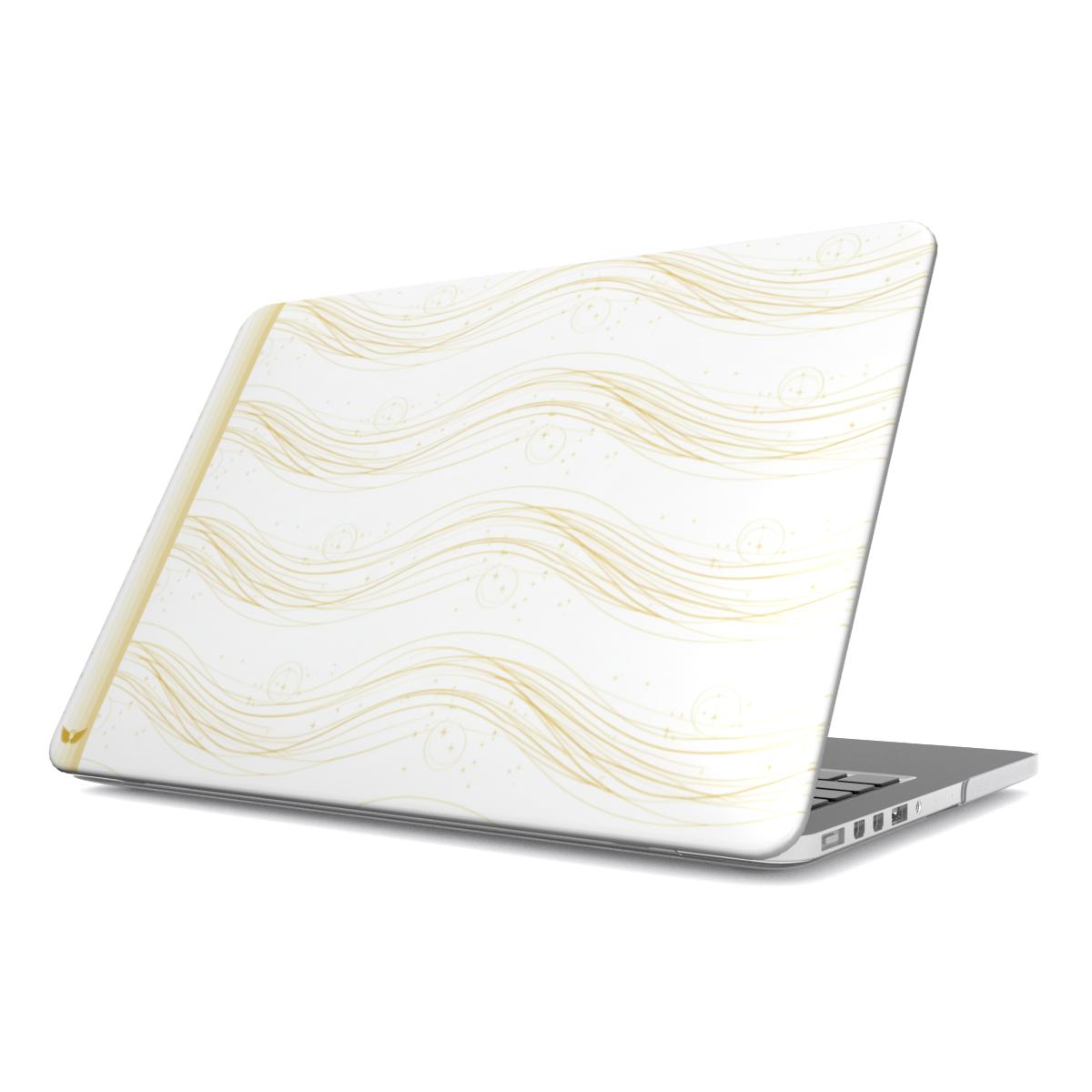 Golden Energy Lines MacBook Case