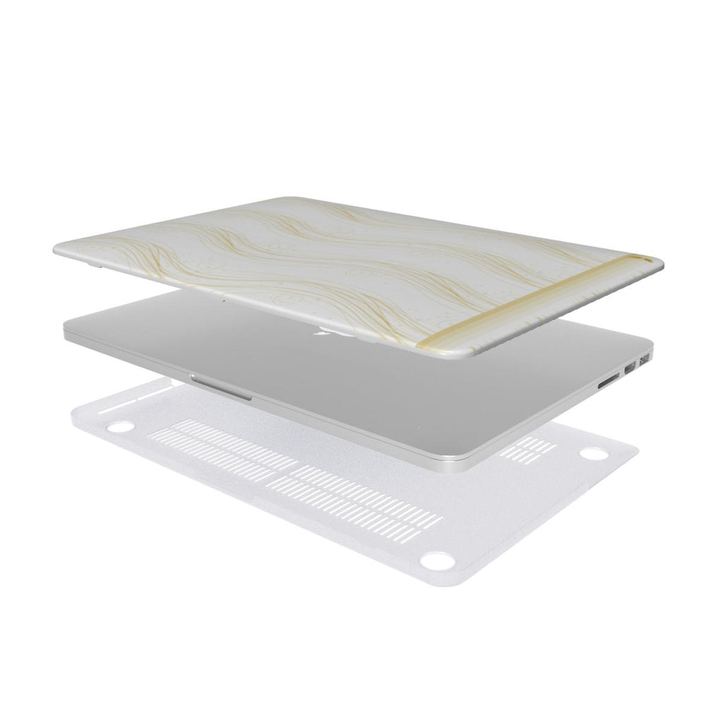 Golden Energy Lines MacBook Case