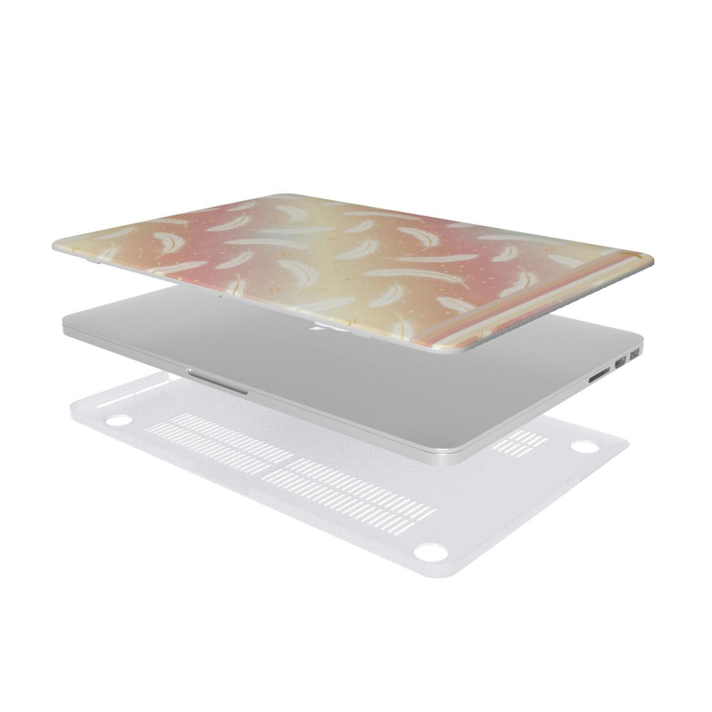 Golden Aura Feathers MacBook Case