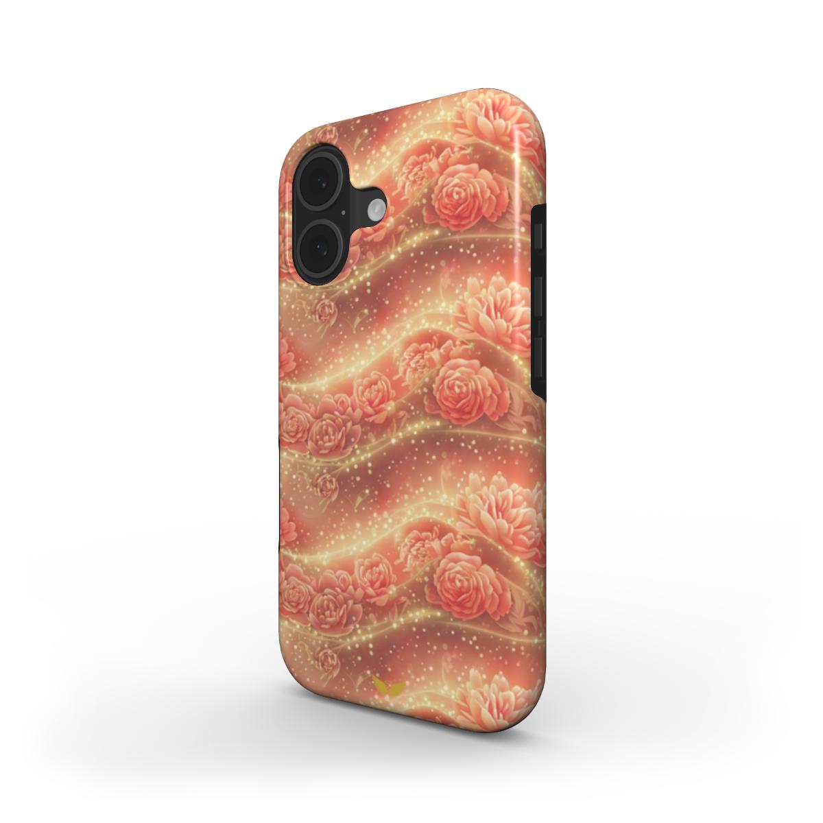 Tough Phone Case Golden Ember Blooms